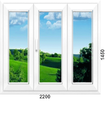 купить трехстворчатое окно пвх